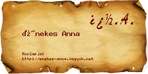 Énekes Anna névjegykártya