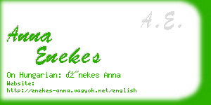 anna enekes business card